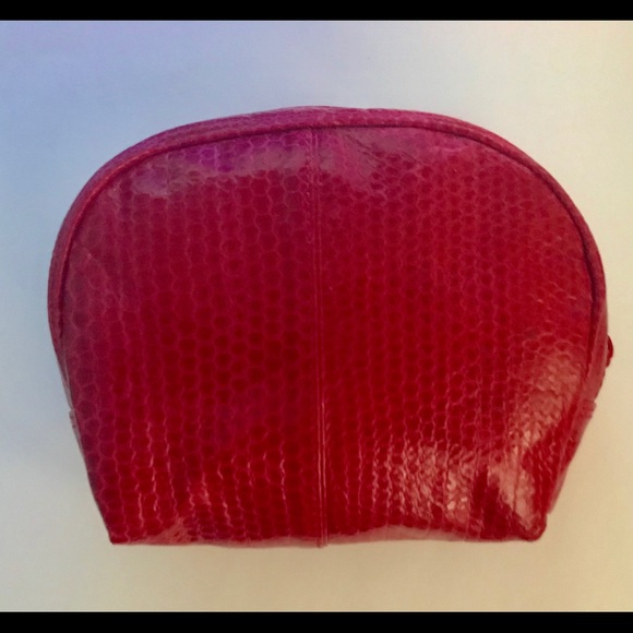 New Red Jim Thompson Snakeskin Clutch Holiday Gatherings - Picture 7 of 8